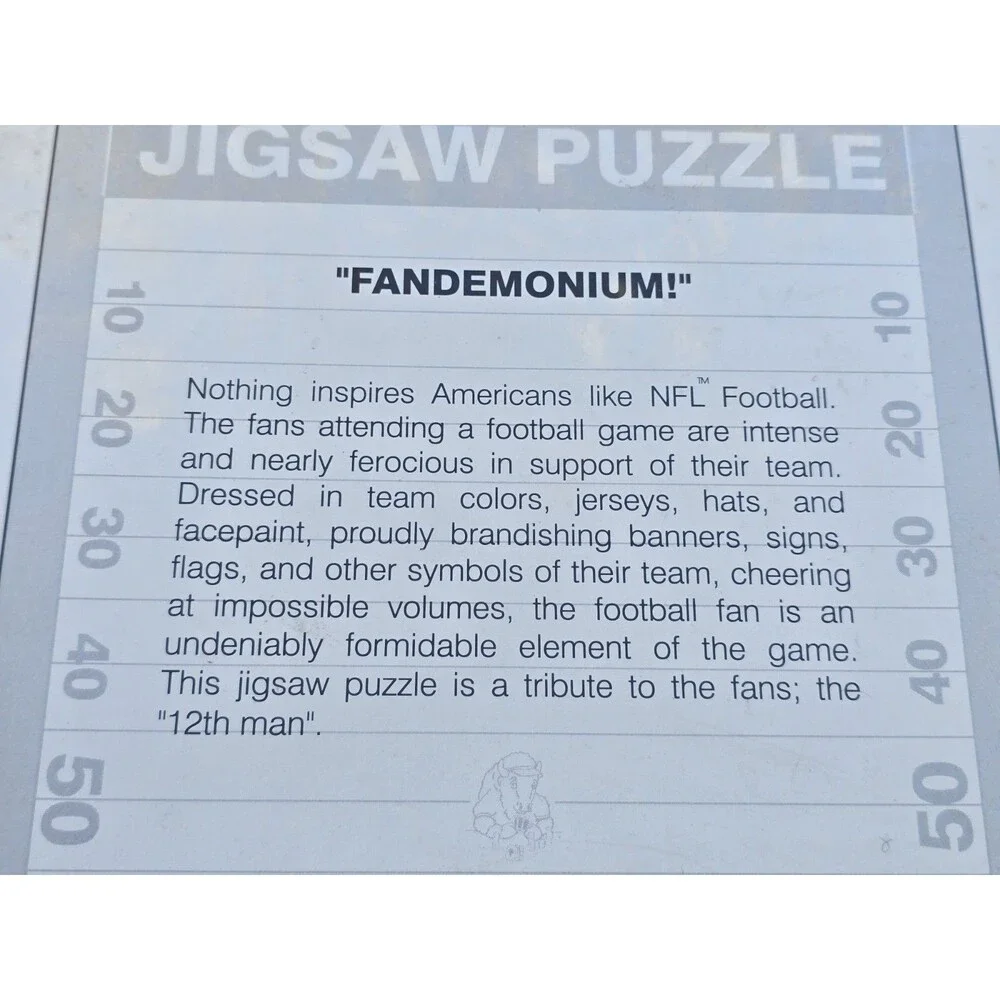 Vtg Chicago Bears NFL John Holladay Fandemonium Jigsaw Puzzle 513 Piece New